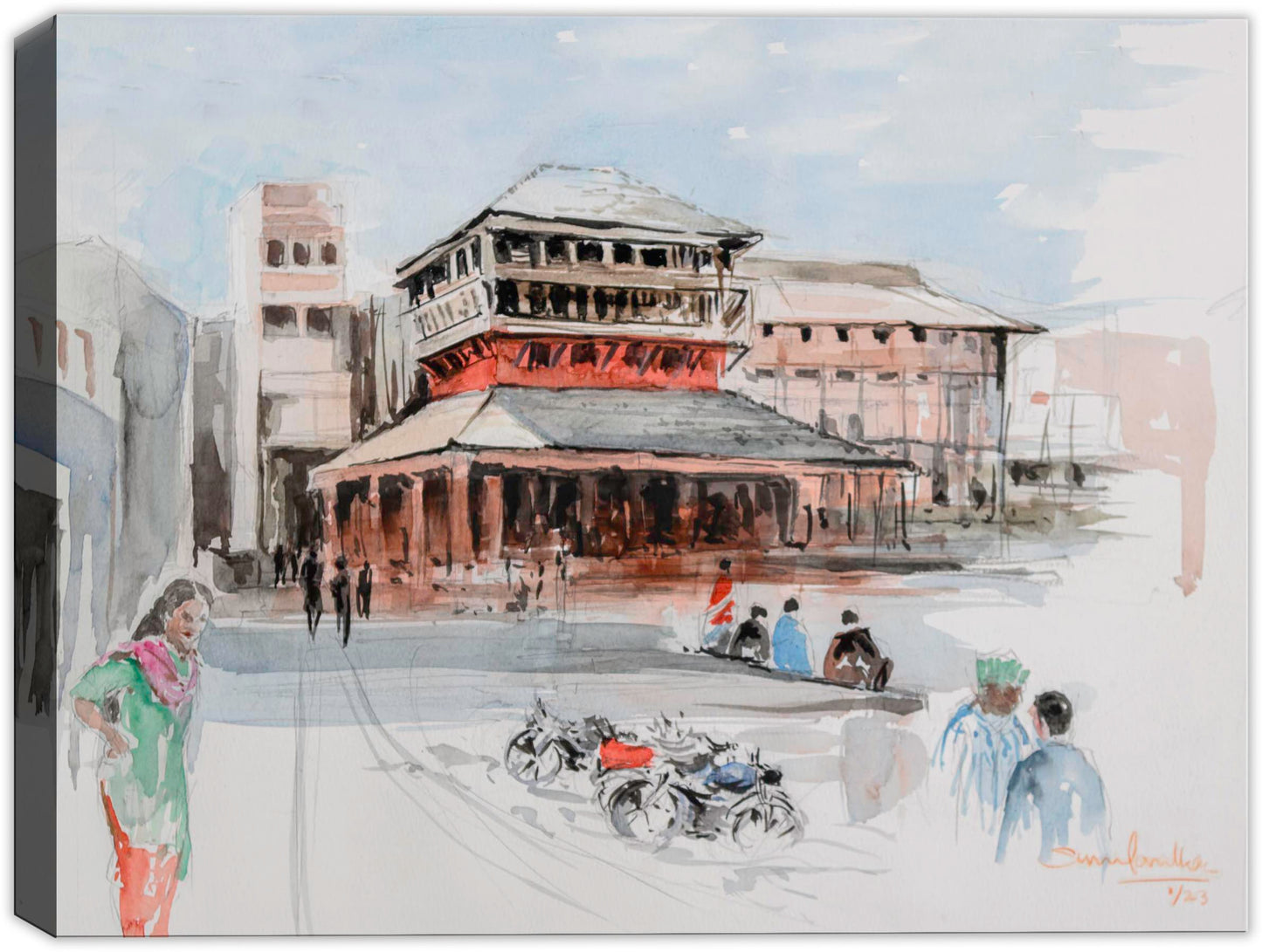 Watercolor on Canvas - The Gathering