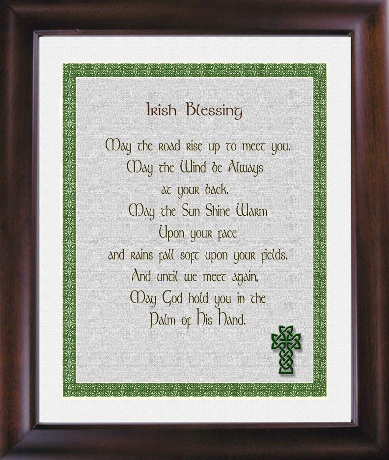 Irish Blessing with Knot Border - Matted and Framed