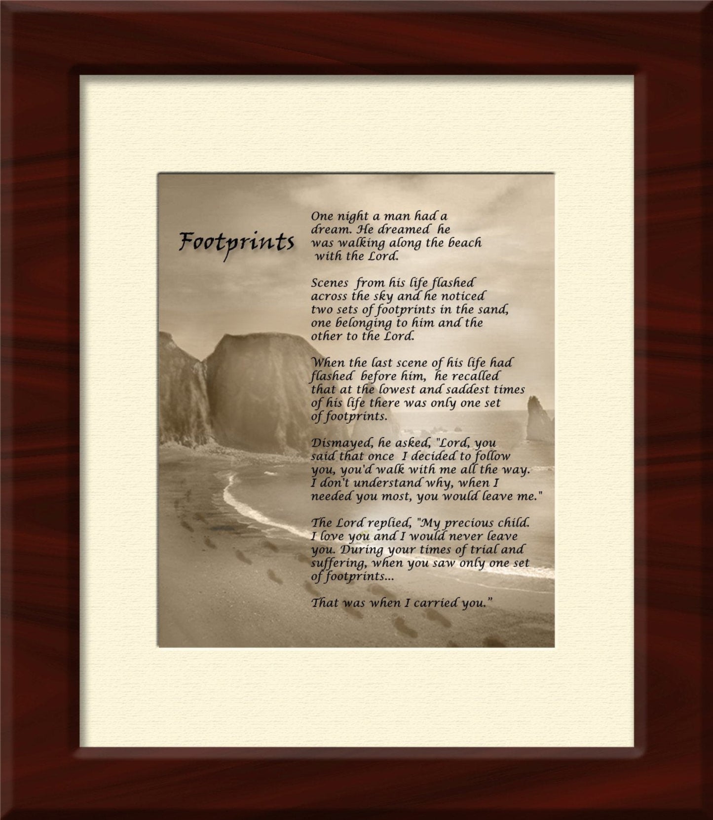 Footprints - Sepia Tone - Framed
