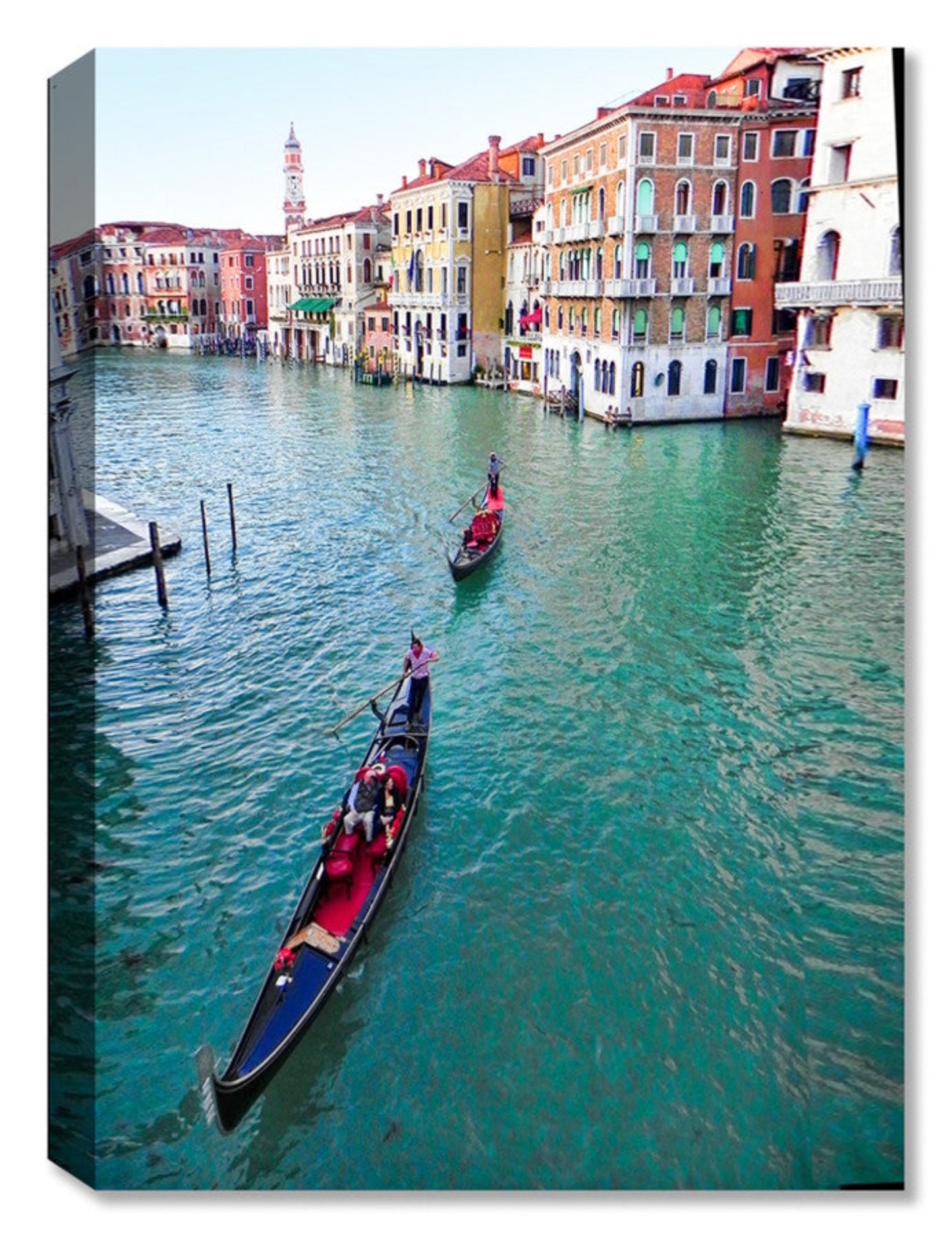 Photo of Gondolas in Venice - Printed on Canvas