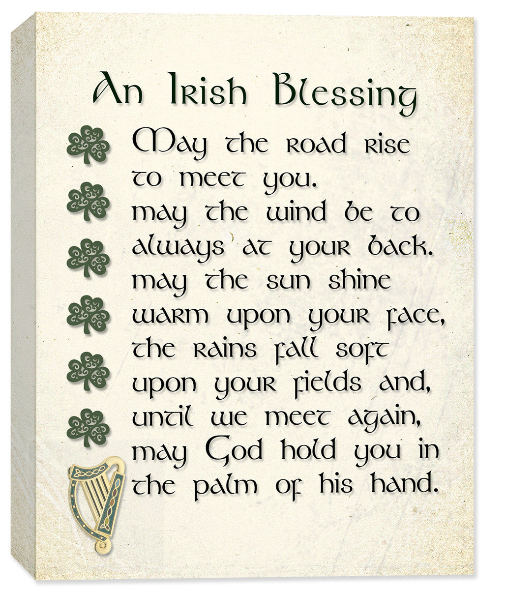 Irish Blessing Canvas Art - May the Road - Printed on Canvas