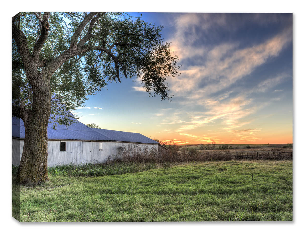 Evening Sunset on the Farm - on Waterproof Canvas