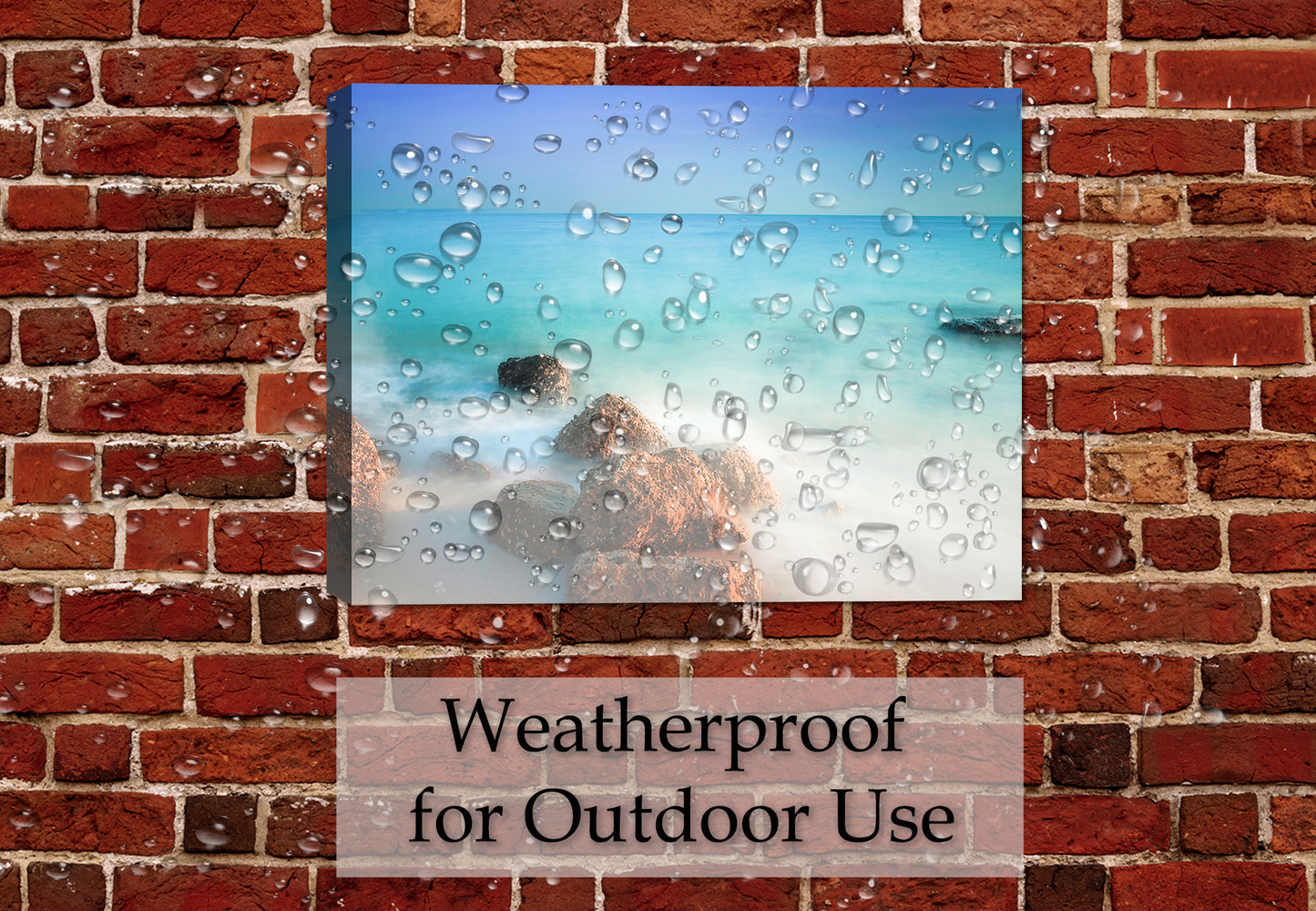 Morning Fog on the Ocean - Fine Art Photography on Canvas - Hanging on Patio Wall - Waterproof for Outdoor Use