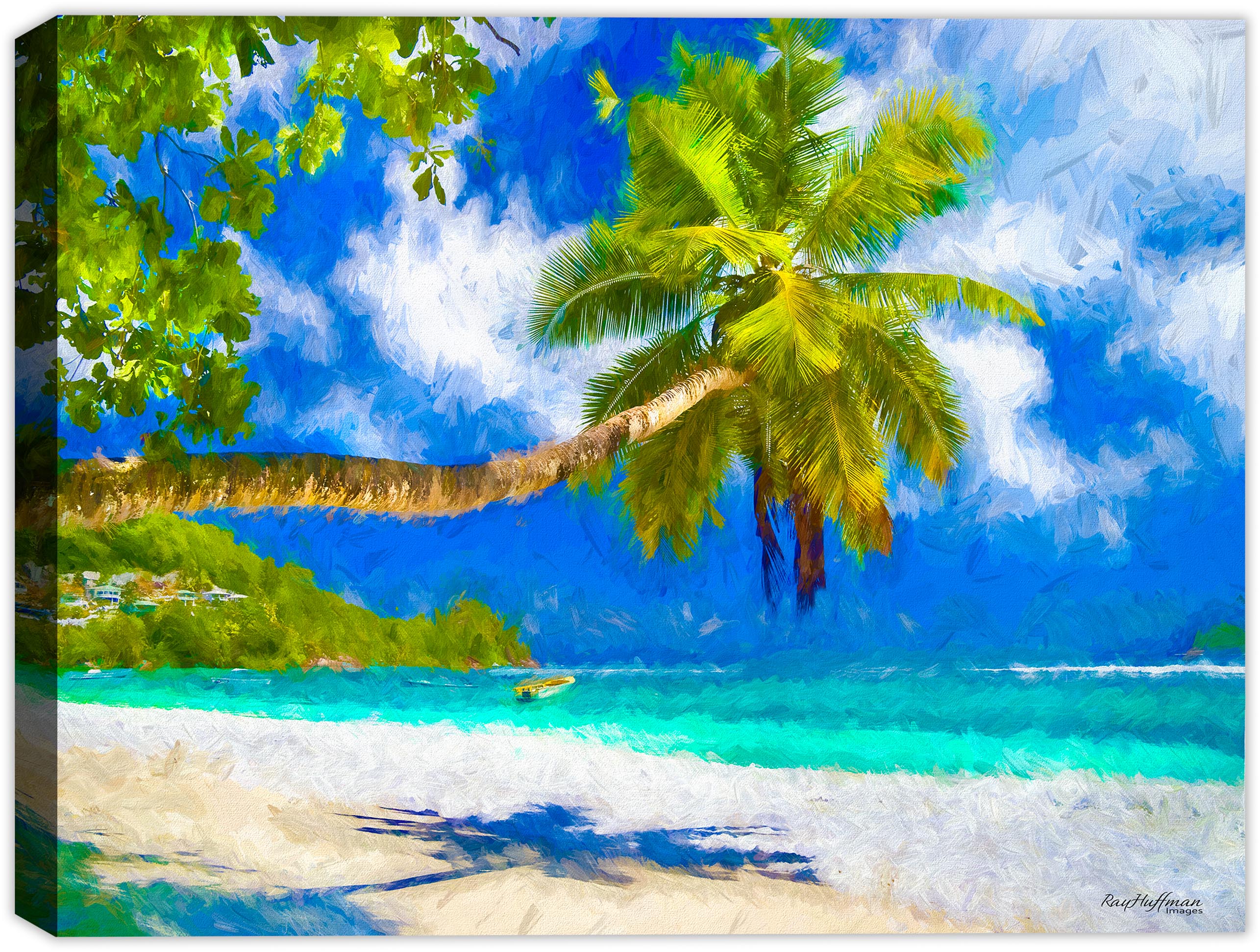 palm plant painting Palm Tree, Beach & Ocean