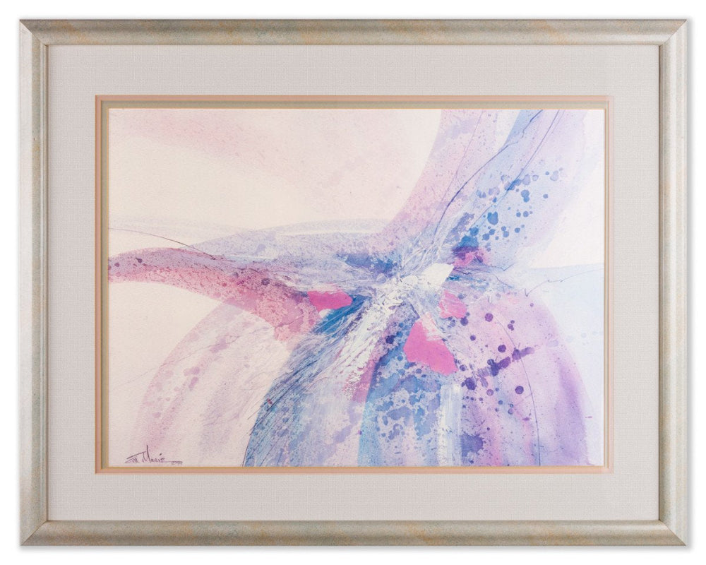 Aloa II by Eva Macie - Original Mixed Media Watercolor - Framed Art