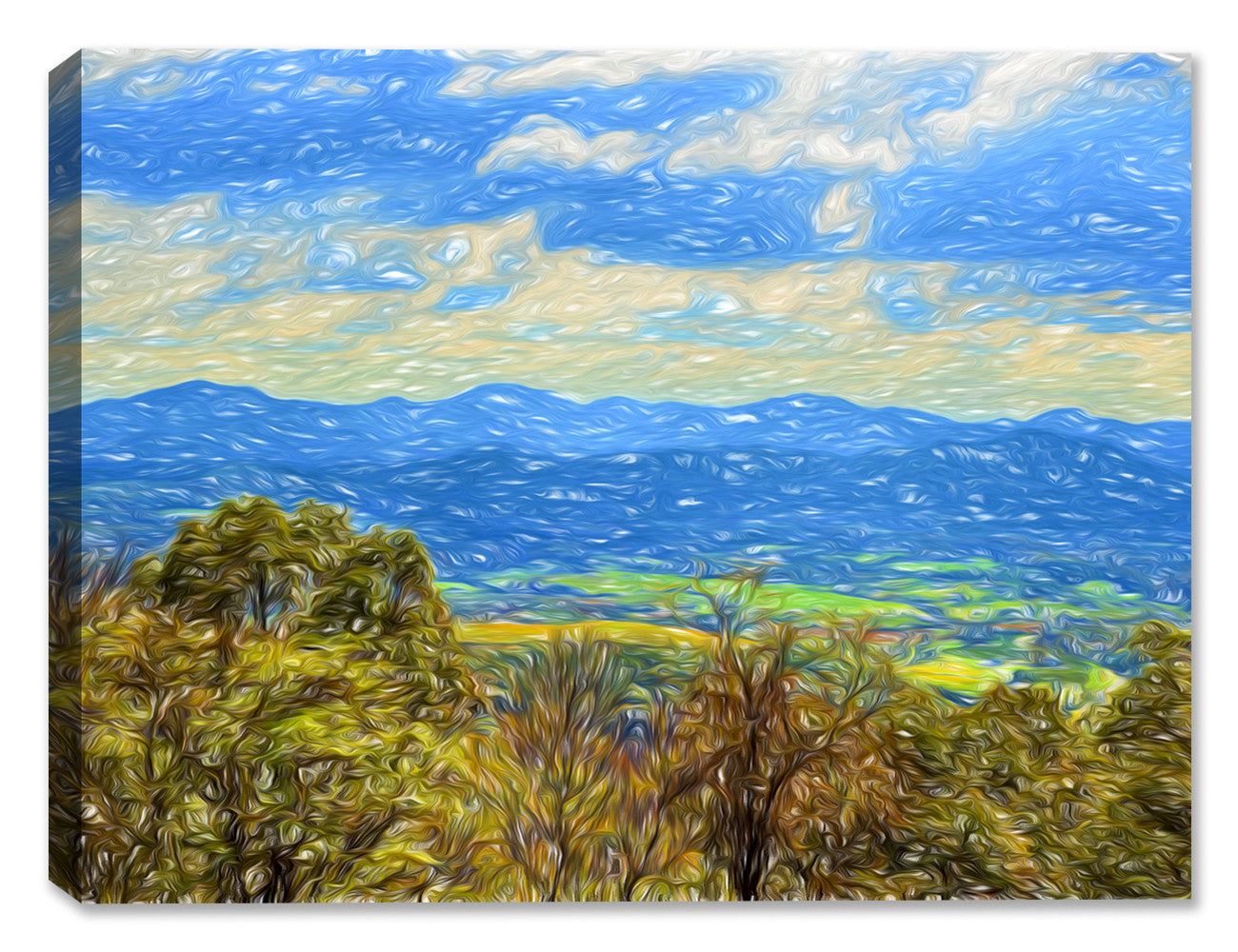 View from the Mountains - Fine Art Painting on Canvas