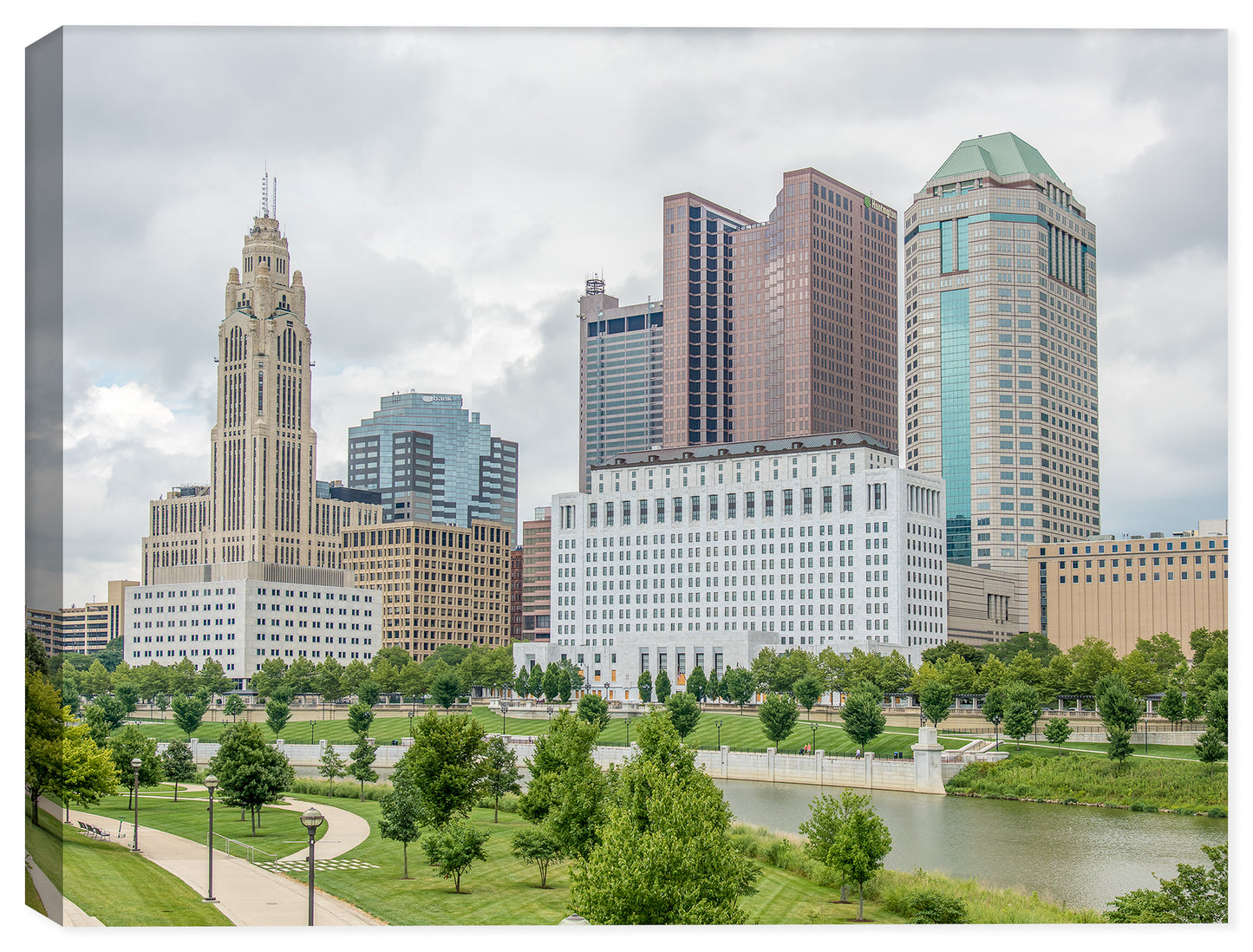 Photograph of Downtown Columbus Ohio on Canvas