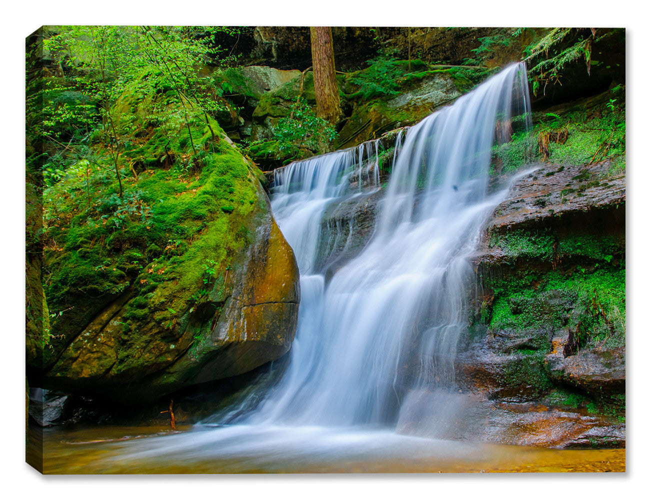 Waterfall Number Painting, Painting Number Canvas