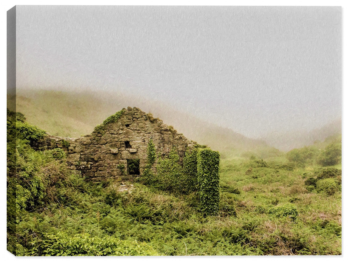 Fine art photographic image of the Morning Fog in Ireland - printed on Canvas - Waterproof