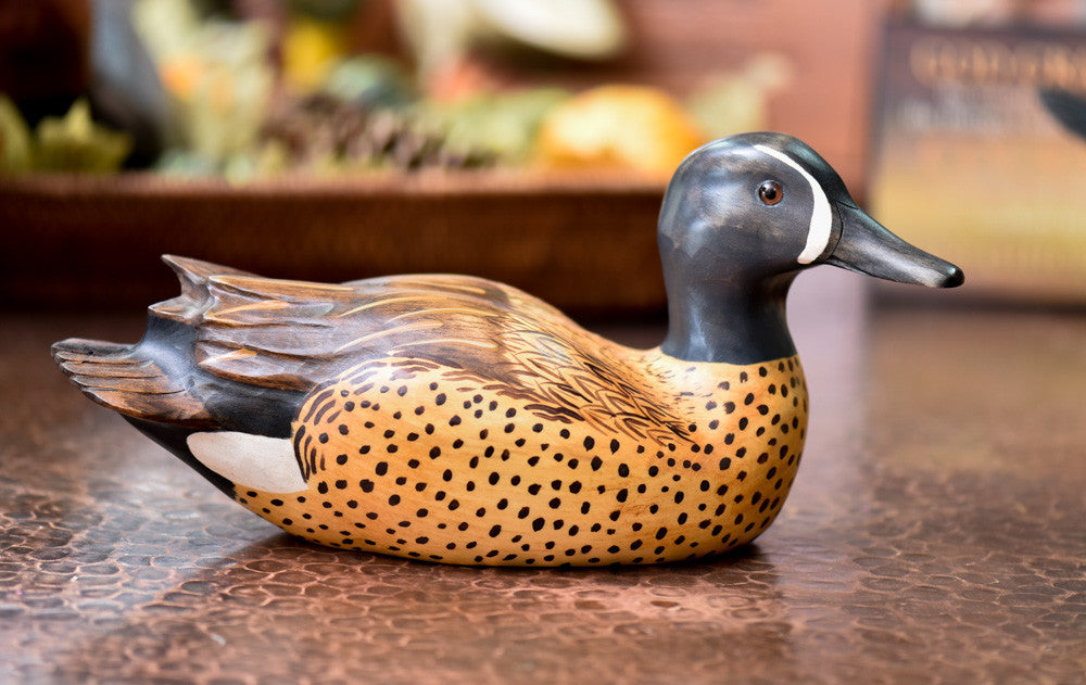 Blue Winged Teal - Hand Carved Waterfowl - Canvas Art Plus
