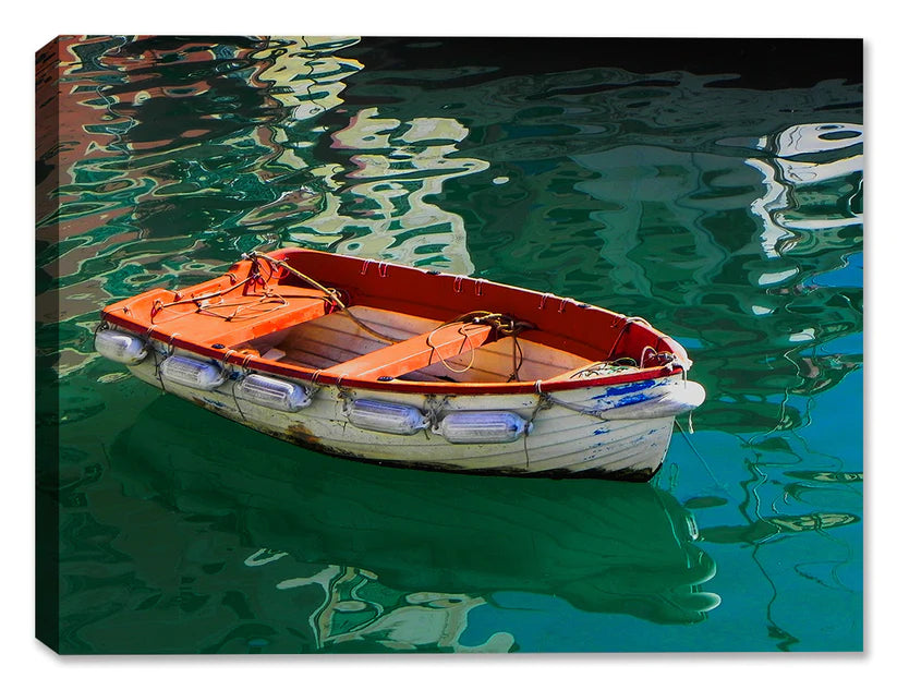 Rowboat on Blue Water