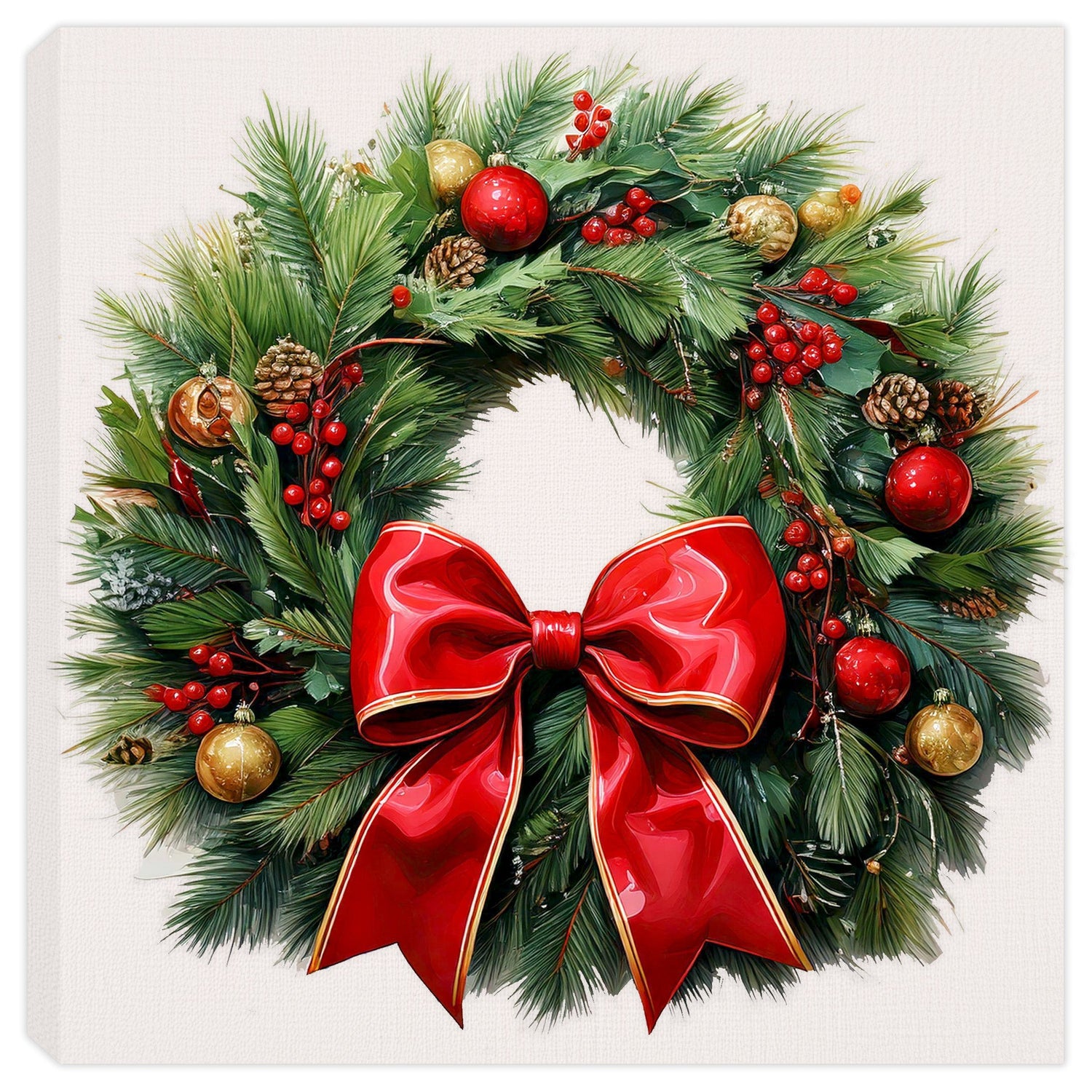 Christmas Wreath Painting