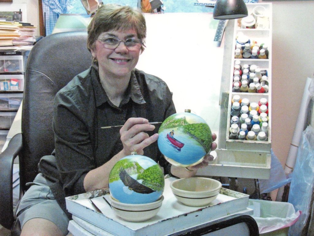 Carol Decker in her studio