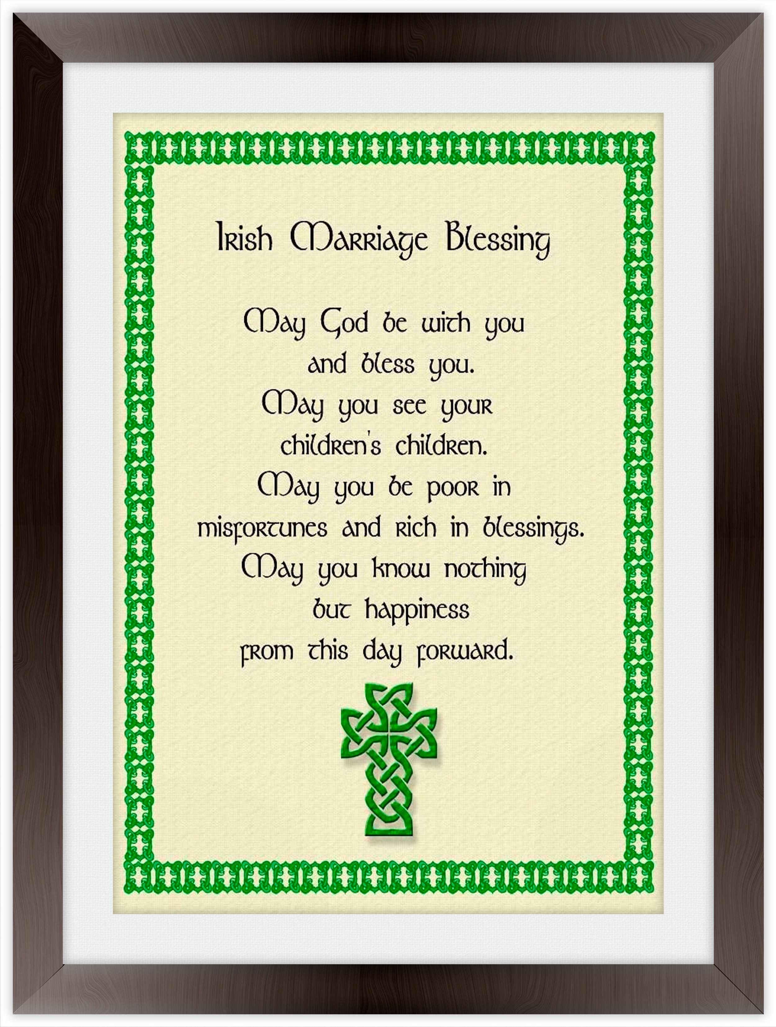 Irish Marriage Blessing - Framed
