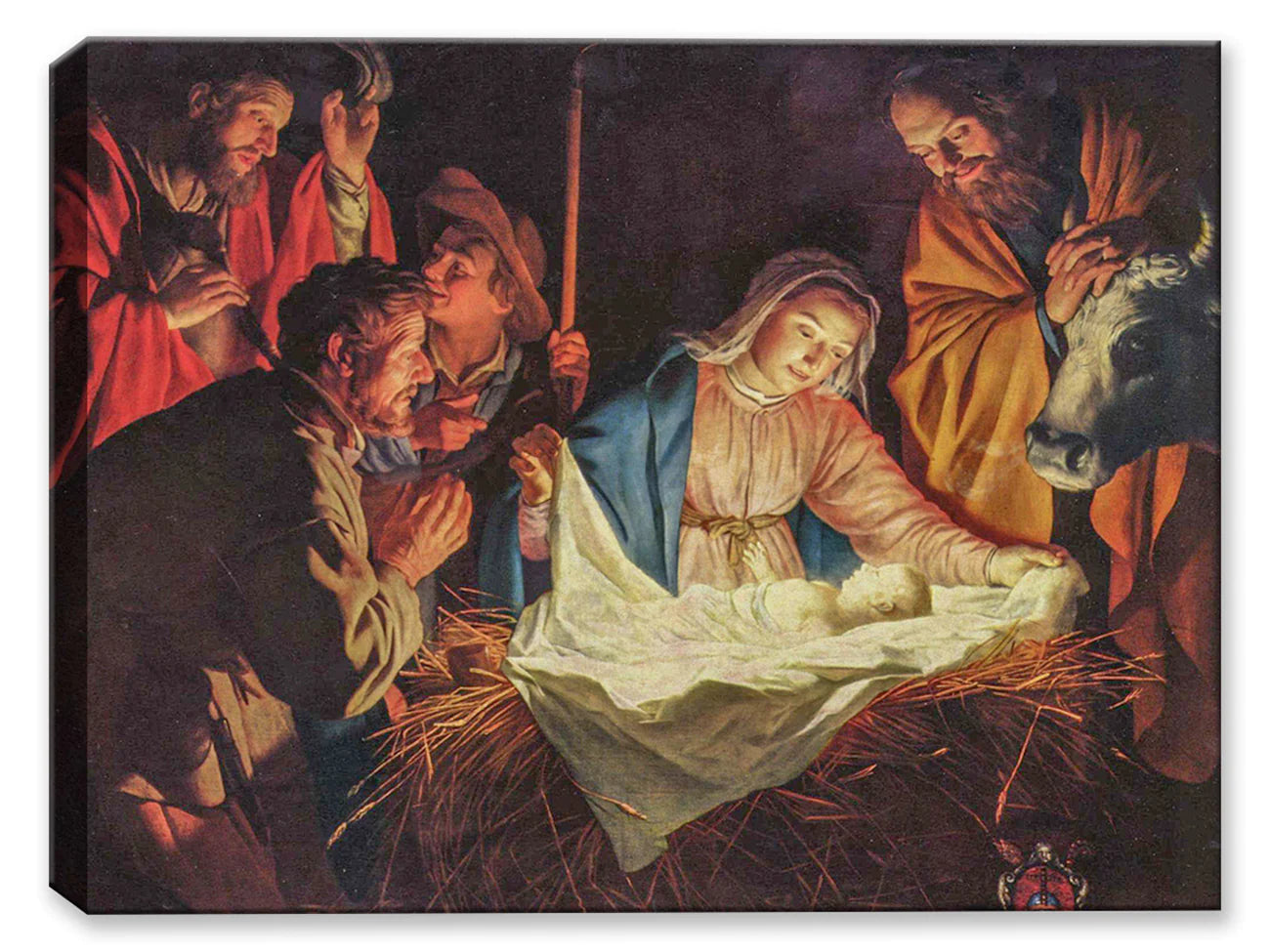Painting of newborn baby Jesus