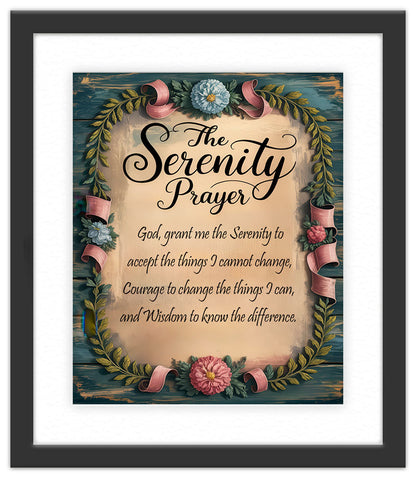 Serenity Prayer in a Black Frame