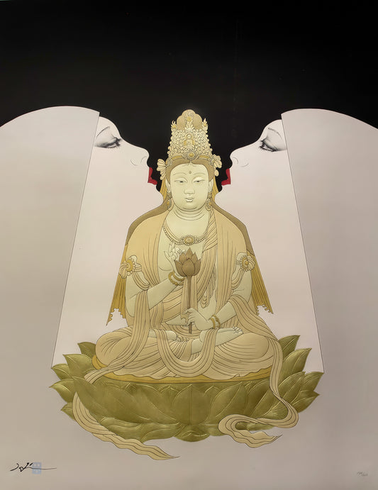 Harmony - Golf Leaf Lithography by Hisashi Otsuka