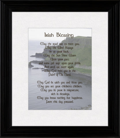 Irish Blessing - May the Road - Framed