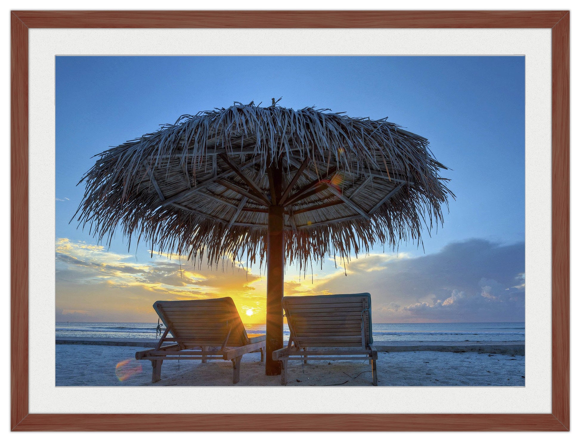 View at Sunset-Framed Photo - Mahogany Frame