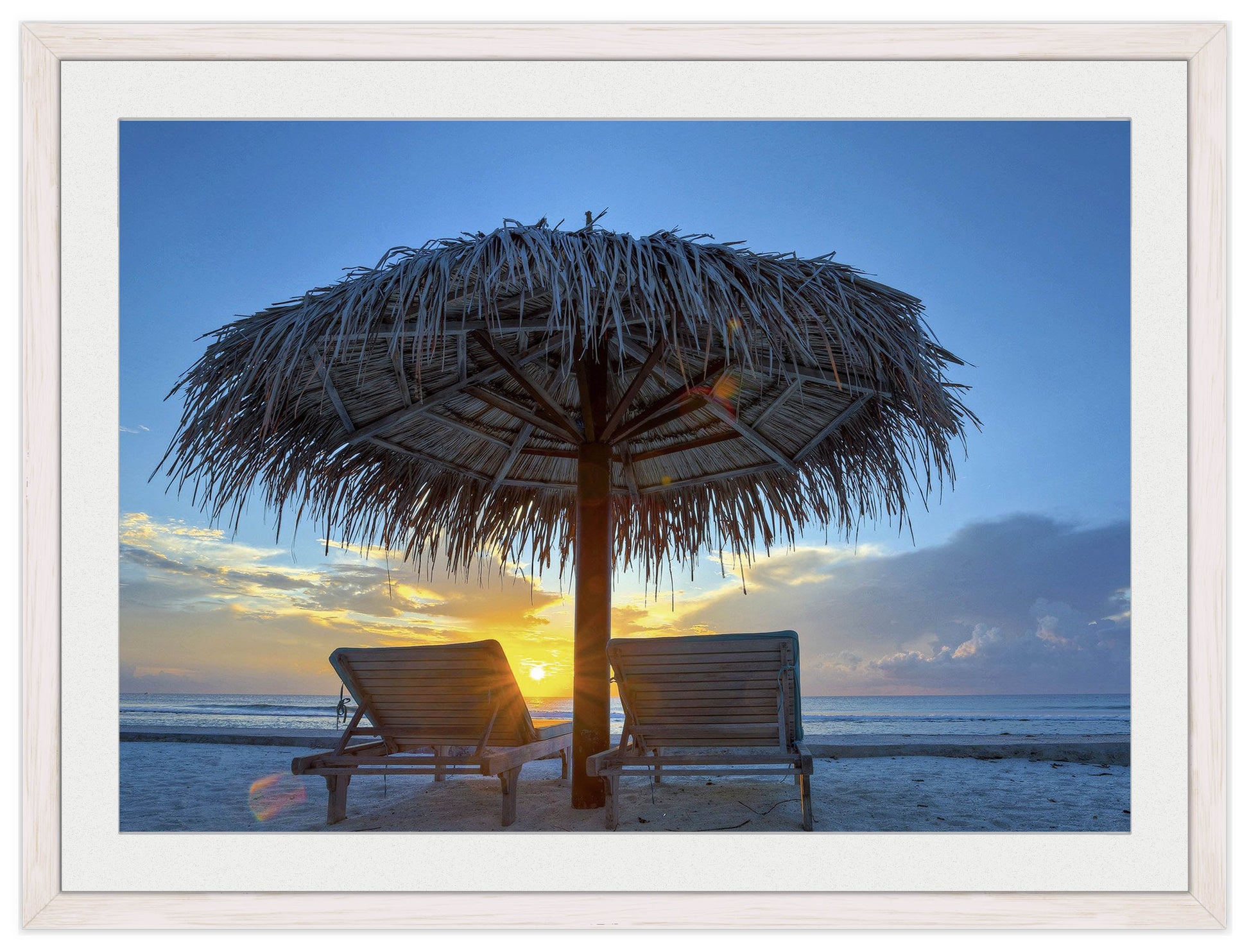 View at Sunset-Framed Photo - White Frame