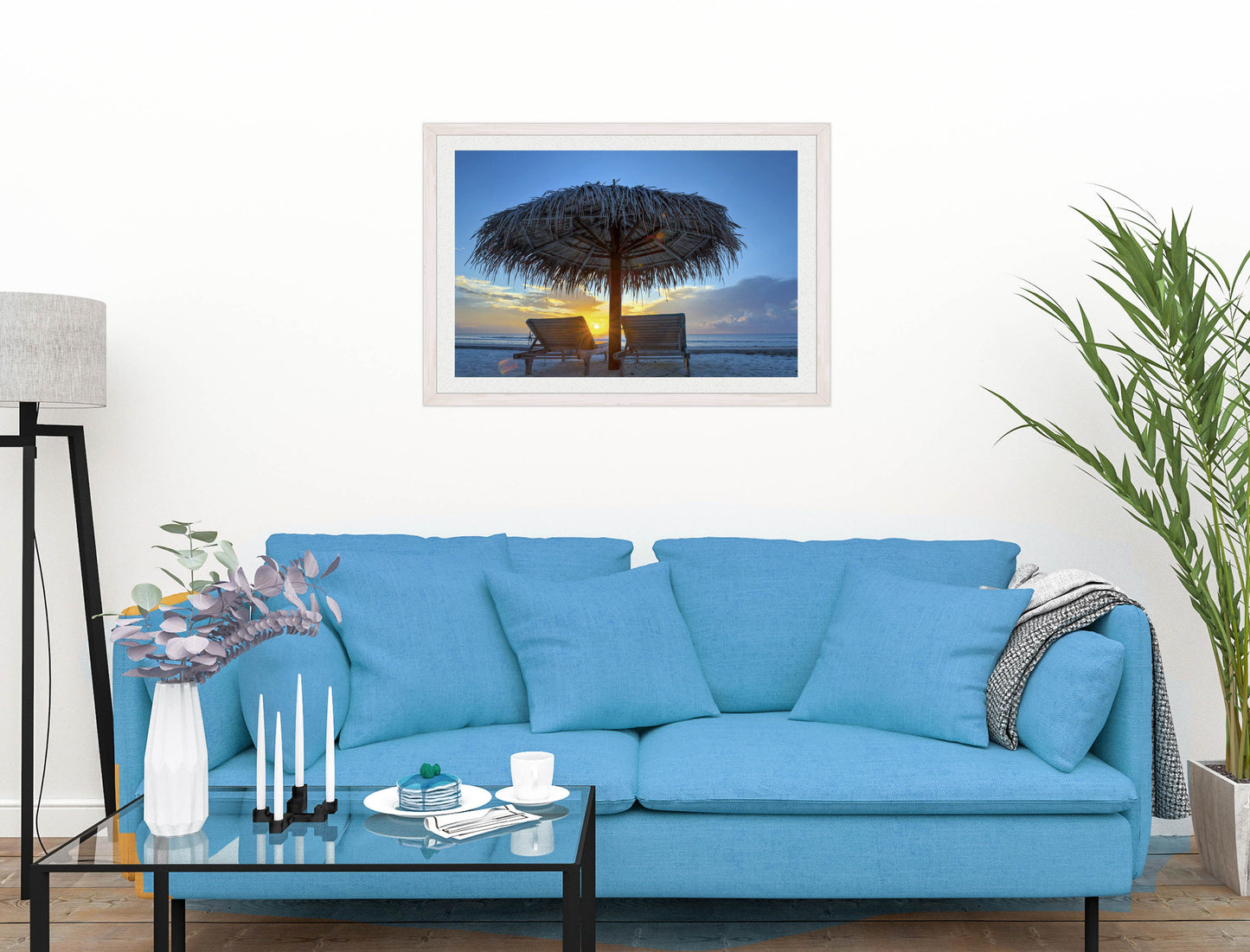 View at Sunset-Framed Photo - White on Living Room1 Wall-2