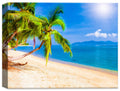 Tropical Beach & Palm Trees #2  -Full Canvas Wrap