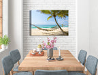 Lazy Day on the Beach - Hammock  - Canvas Wrap on Dining Room Wall