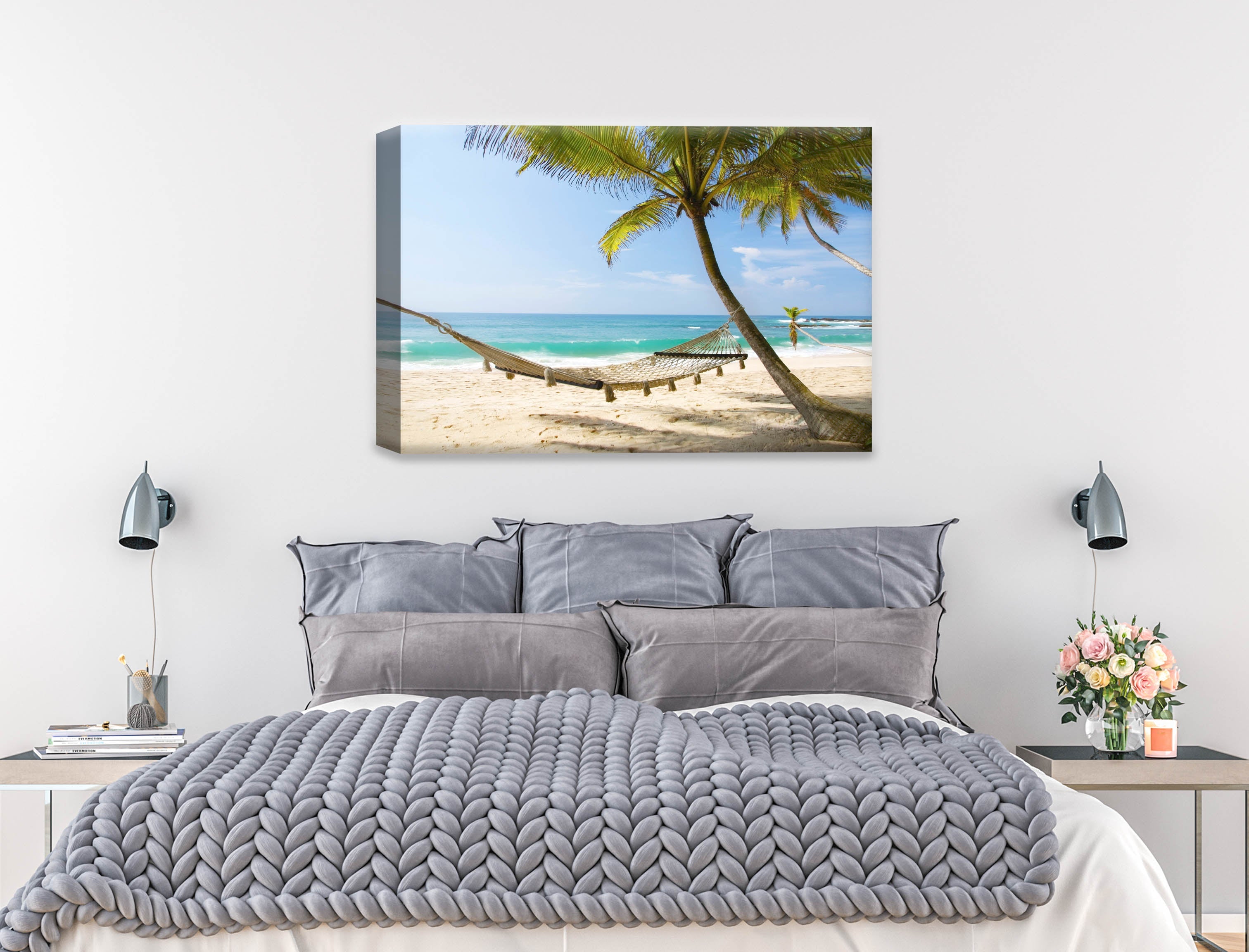 Lazy Day on the Beach  - Canvas Wrap on Bedroom Wall