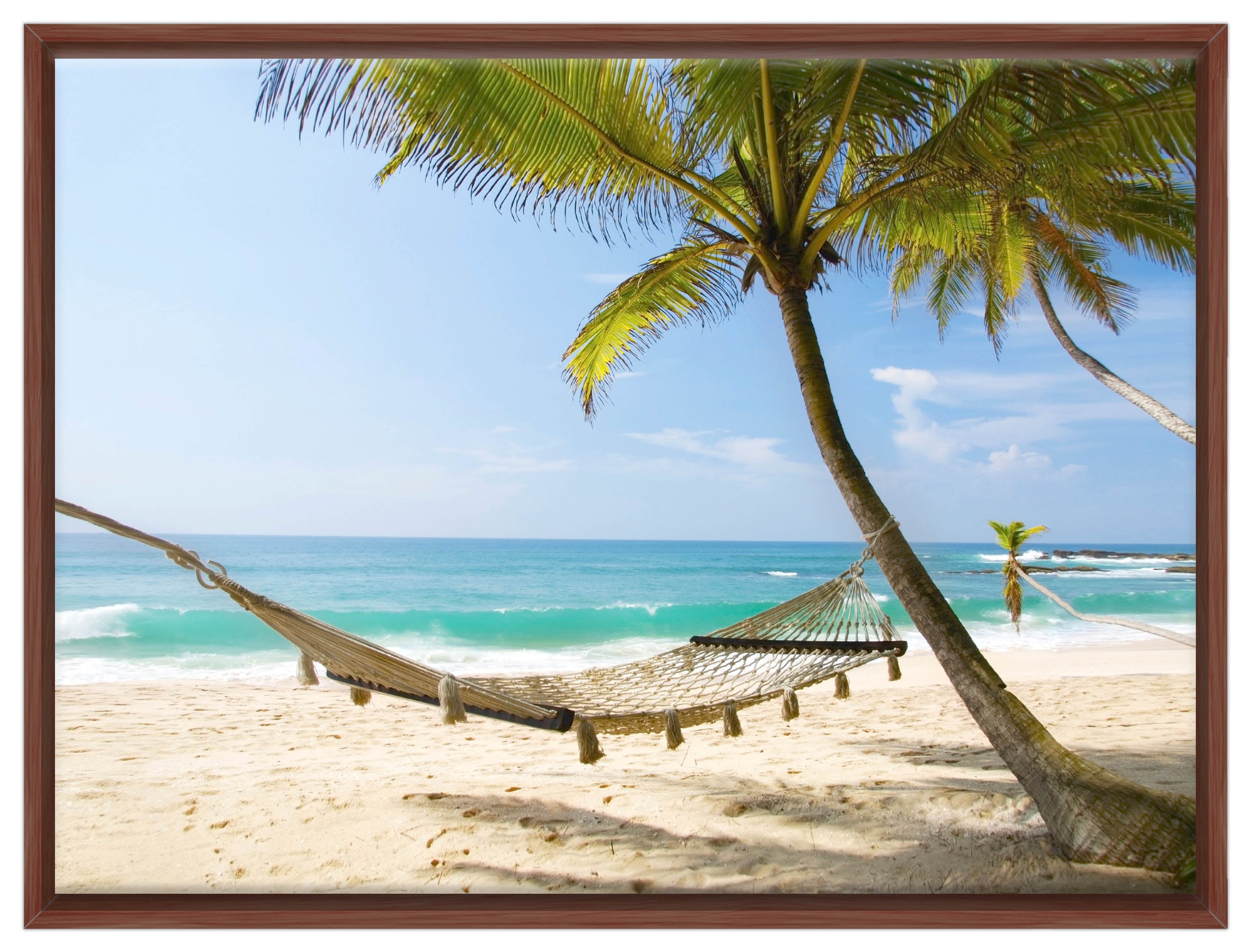 Lazy Day on the Beach  - Canvas Wrap - Mahogany Frame