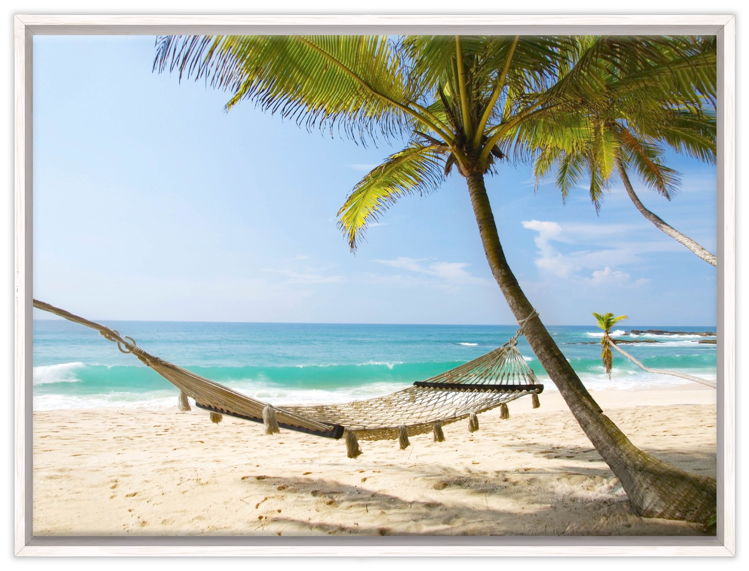 Lazy Day on the Beach  - Canvas Wrap - White Frame