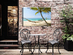 Lazy Day on the Beach - Hammock  - Canvas Wrap - Waterproof on Patio 2 Wall