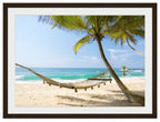 Lazy Day on the Beach - Hammock  - Framed Photo - Black Frame