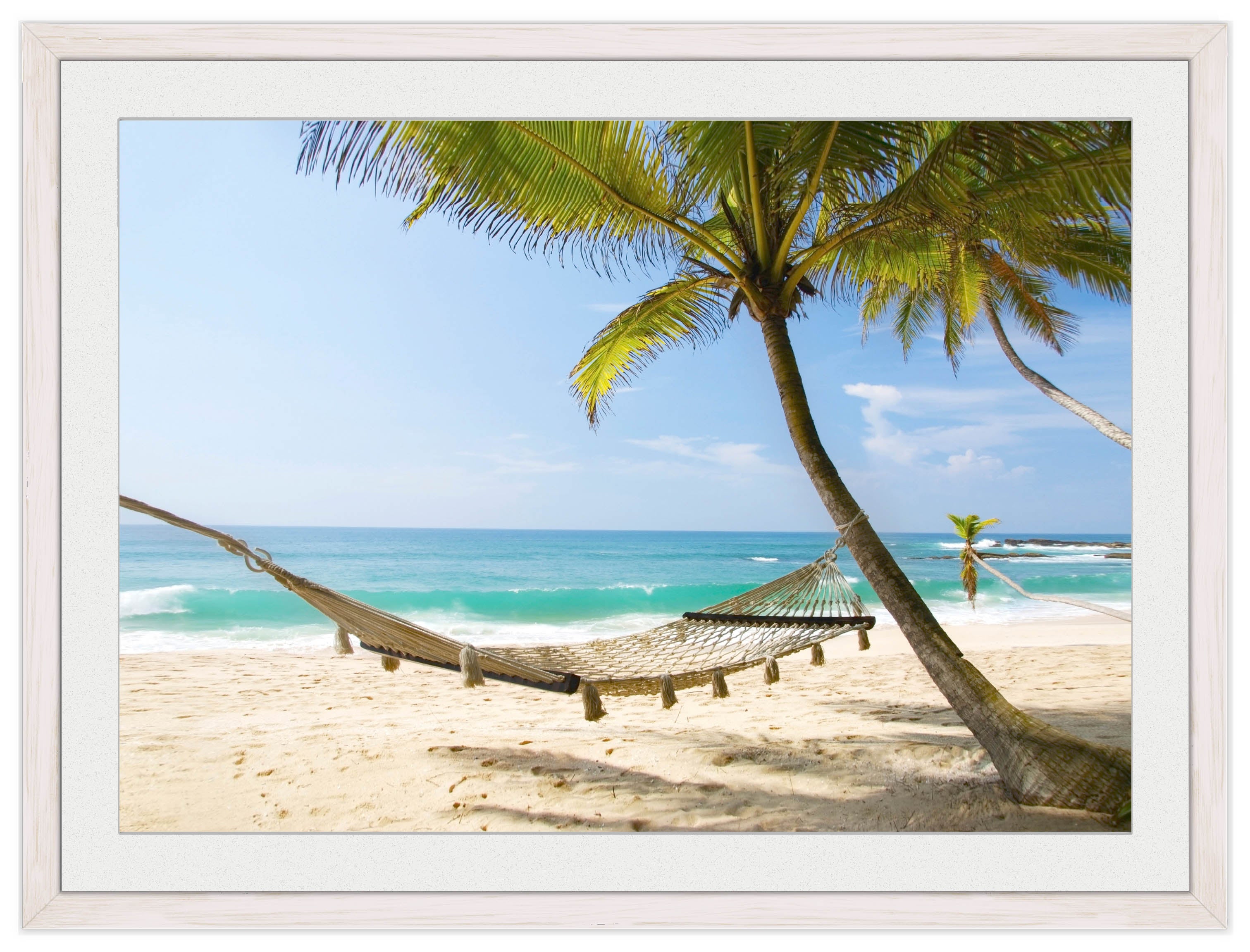 Lazy Day on the Beach  - Framed Photo - White Frame