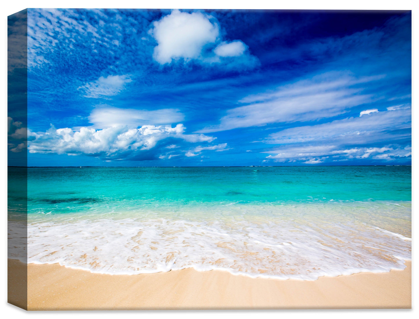 White Sand Beach - Evening on the Pond - Full Canvas Wrap