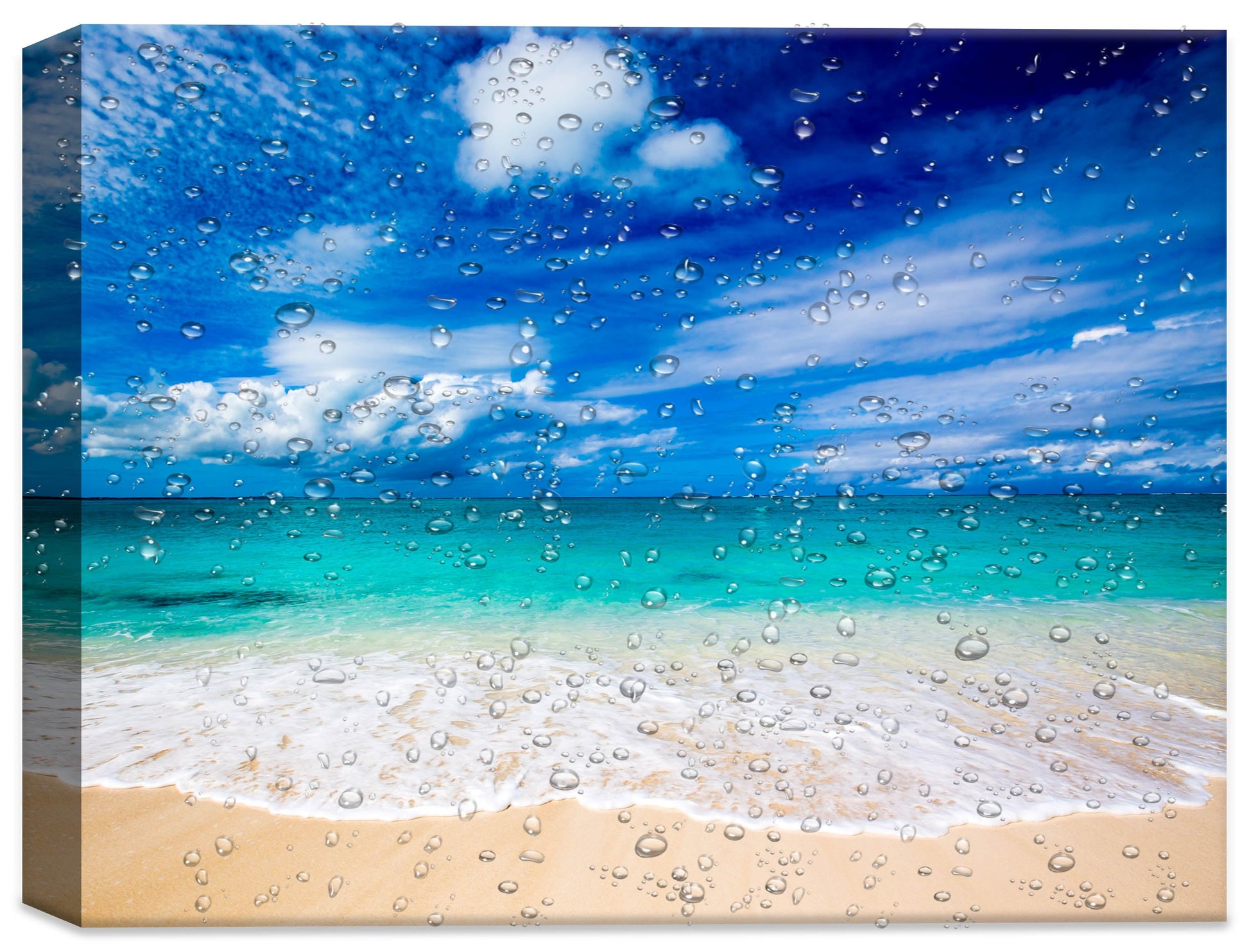 White Sand Beach - Evening on the Pond - Canvas Wrap - Waterproof