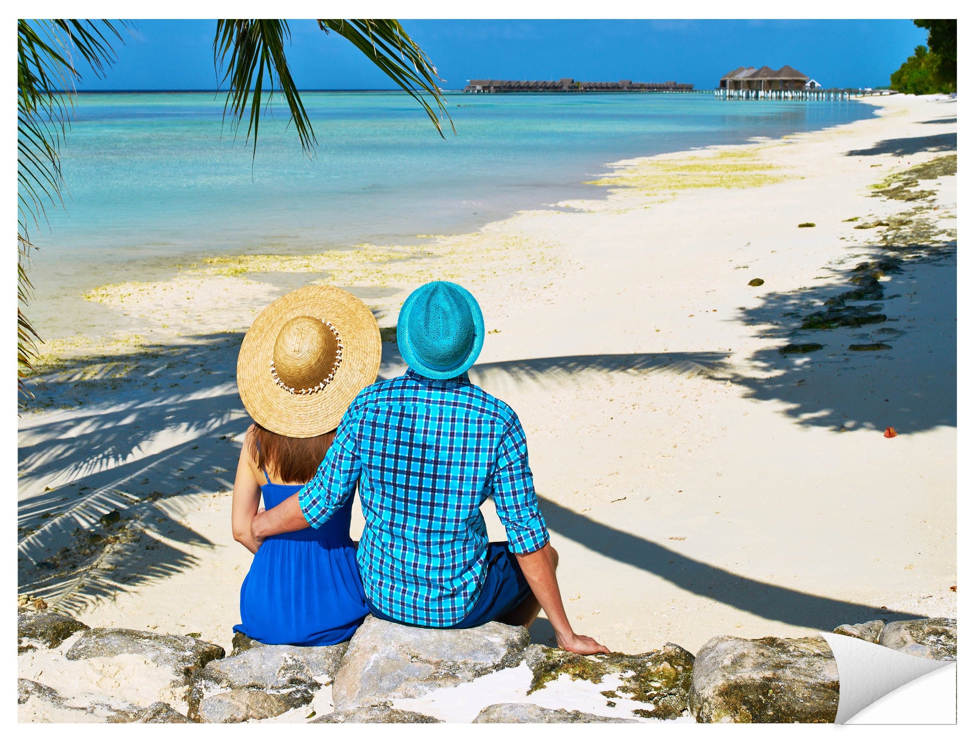 Lovers on Tropical Beach  -Photographic Print