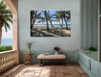 Palm Tree Art - Canvas wrap on wall overlooking the ocean