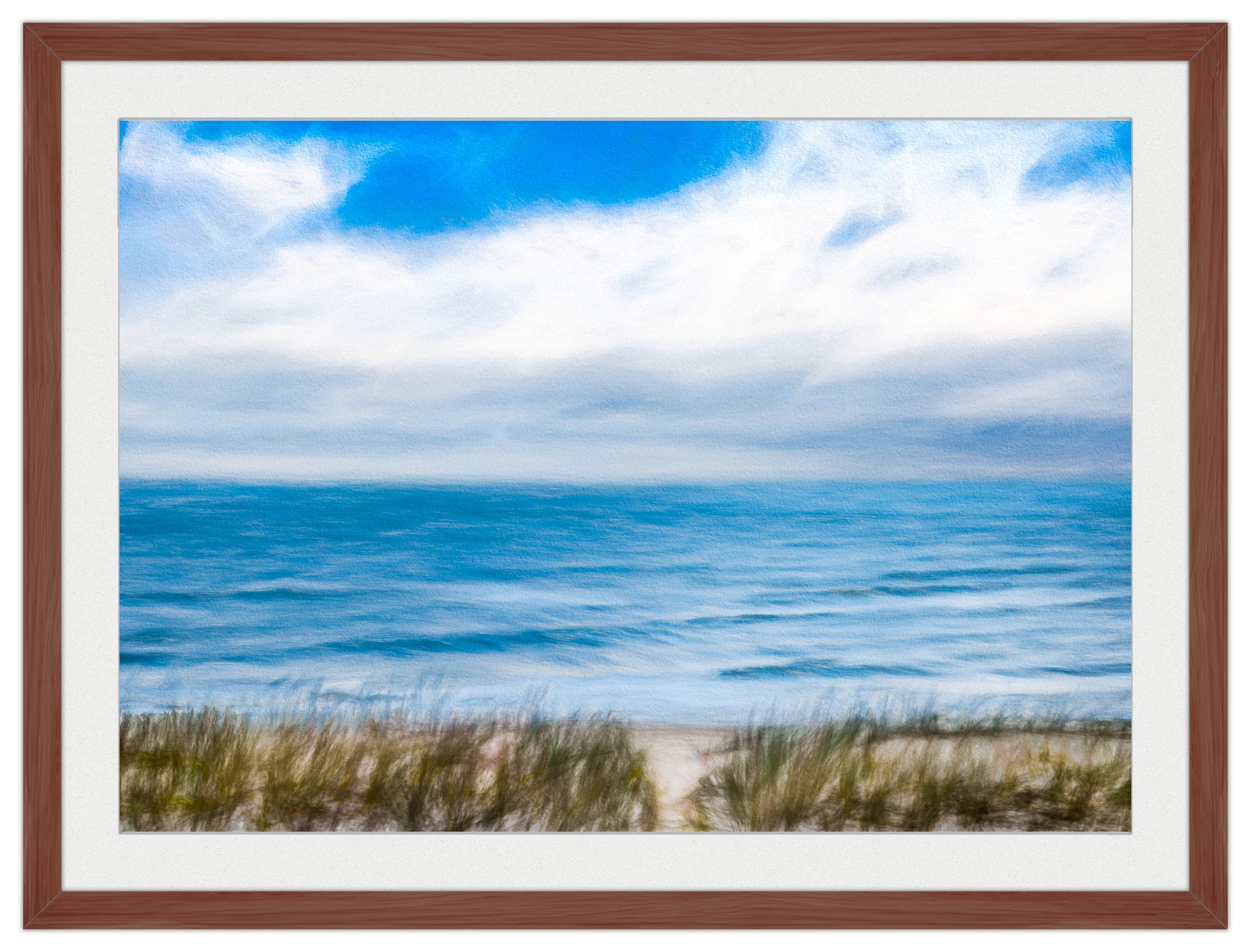 Serenity on the Ocean -Framed Photo - Mahogany Frame
