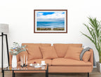 Serenity on the Ocean - Mixed Media -Framed Photo - Mahogany on Living Room1 Wall-1