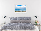Serenity on the Ocean - Mixed Media -Framed Photo - White on Bedroom Wall