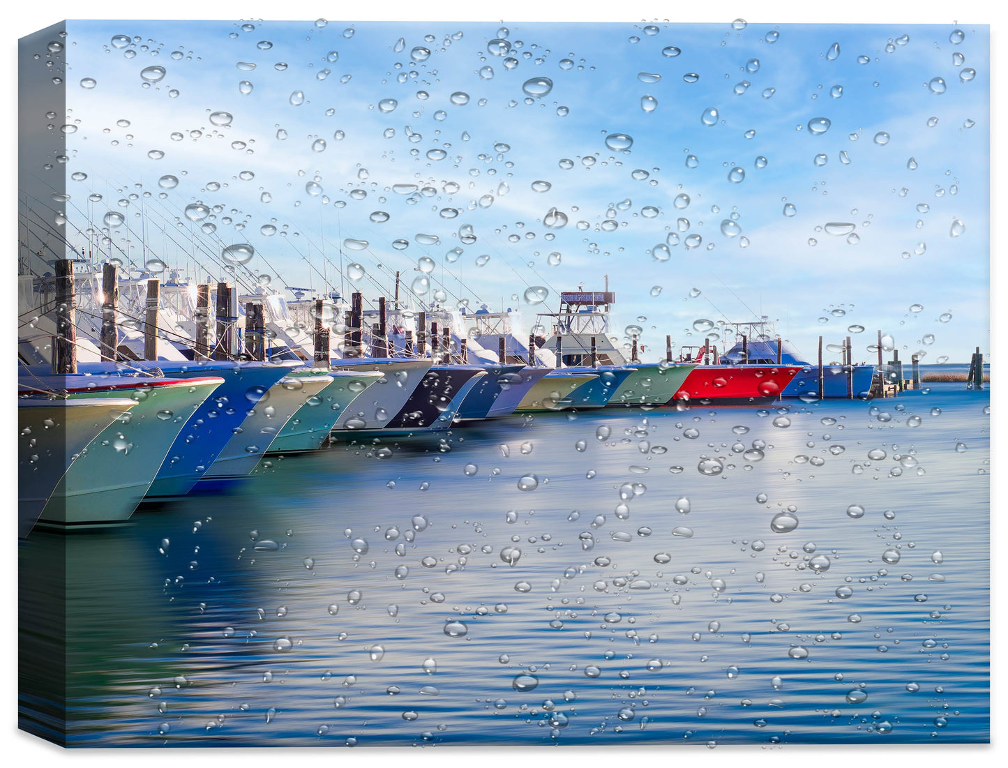 Fishing on the Atlantic - Evening on the Pond - Canvas Wrap - Waterproof