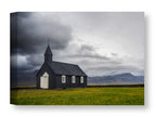 Black Church - Iceland printed on water resistant canvas wrapped on a wood frame
