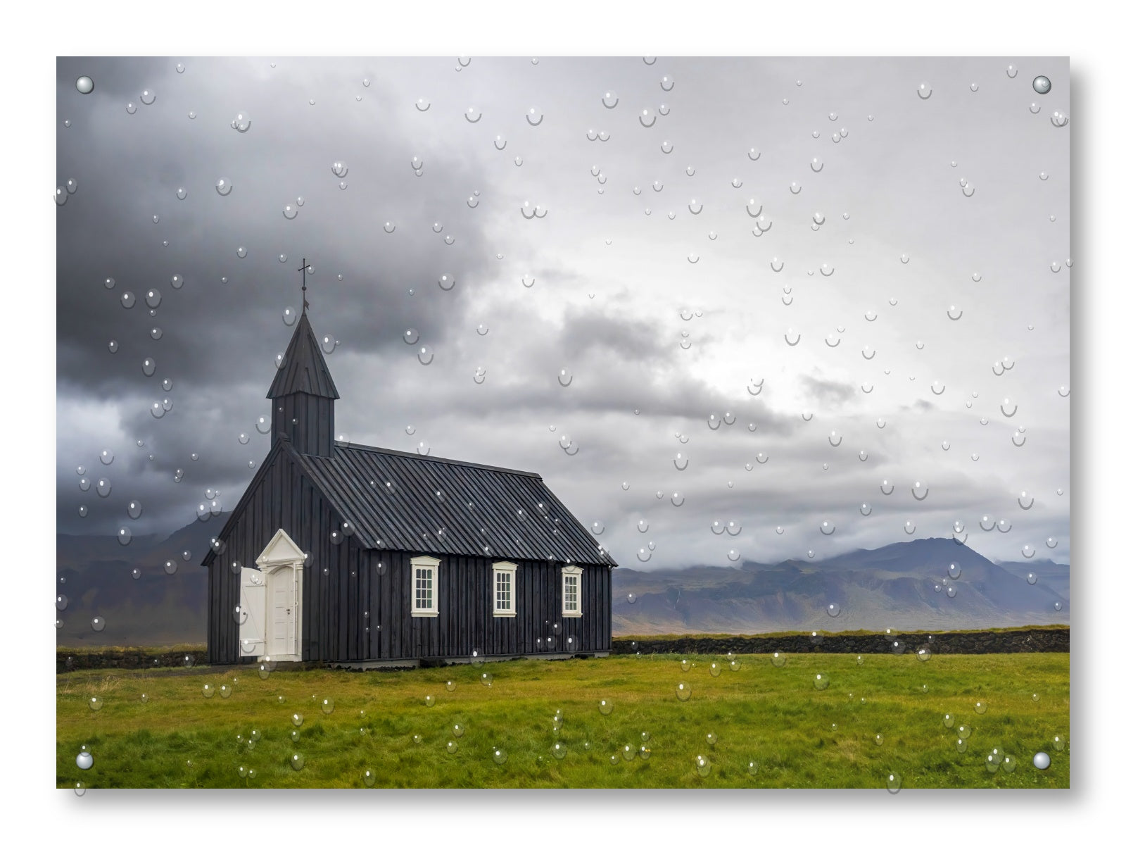 Black Church - Iceland printed on water resistant canvas and mounted on a waterproof frame.