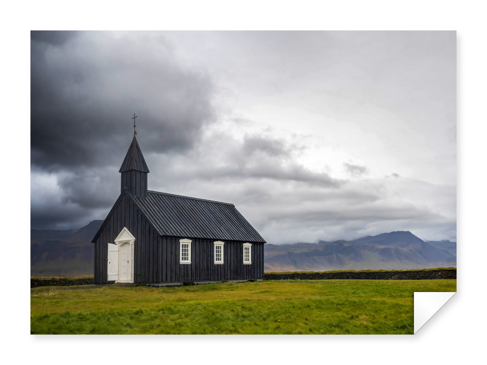 Black Church printed on fine art paper.
