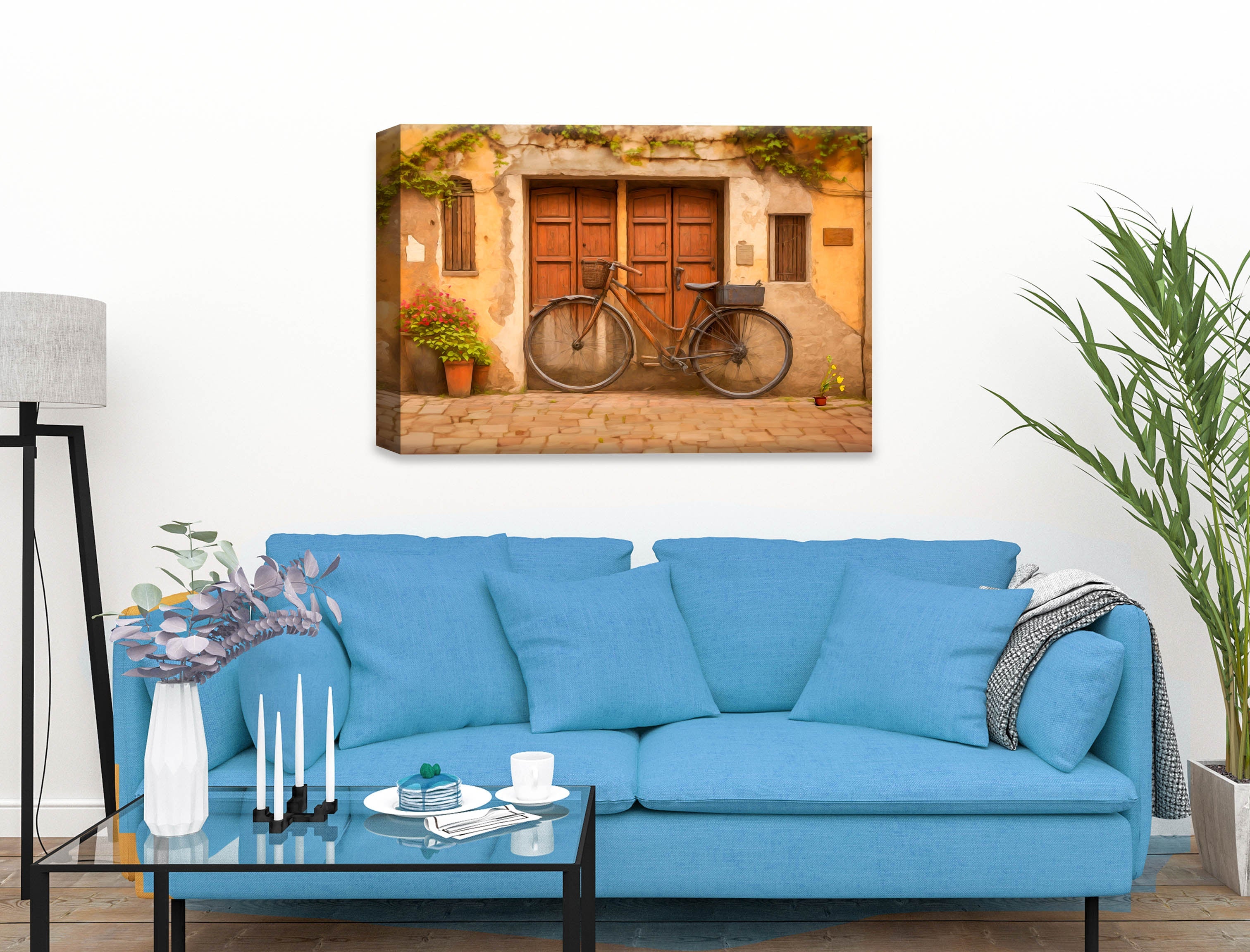Vintage Bicycle in Italy - Painting