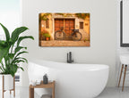 Vintage Bicycle - Canvas Wrap on Bathroom Wall