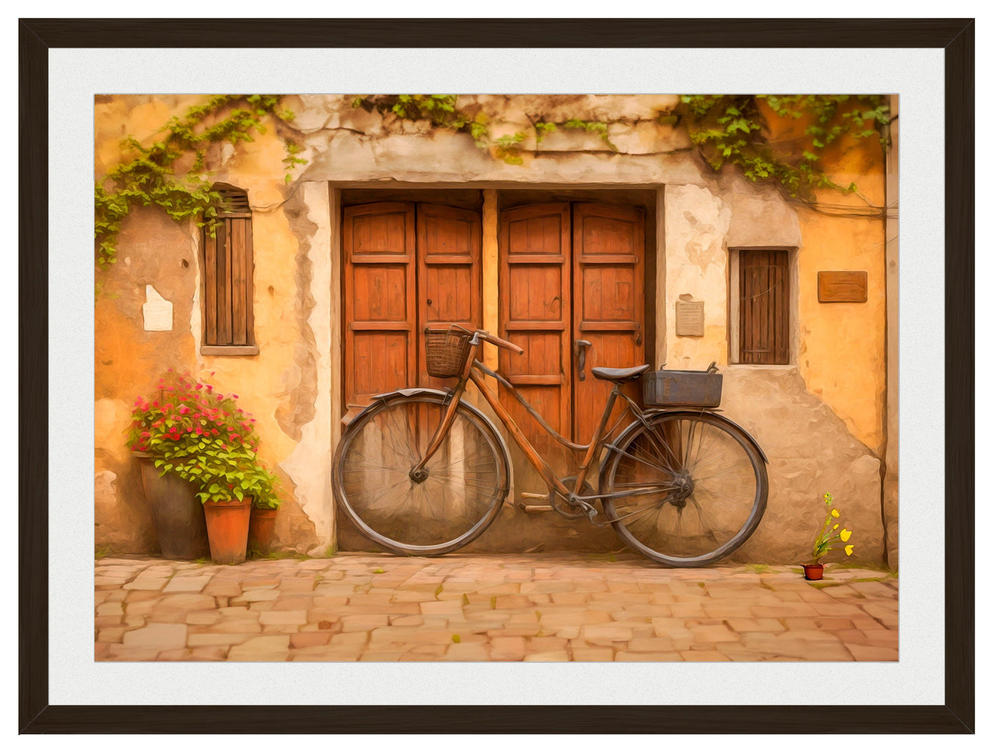 Vintage Bicycle - Framed Photo - Black Frame