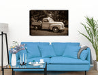 Fine Art Photography of a Vintage Pickup Truck - Printed on Canvas - Hanging on Living Room Wall -2.