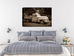 Fine Art Photography of a Vintage Pickup Truck - Printed on Canvas - Hanging on Bedroom Wall.