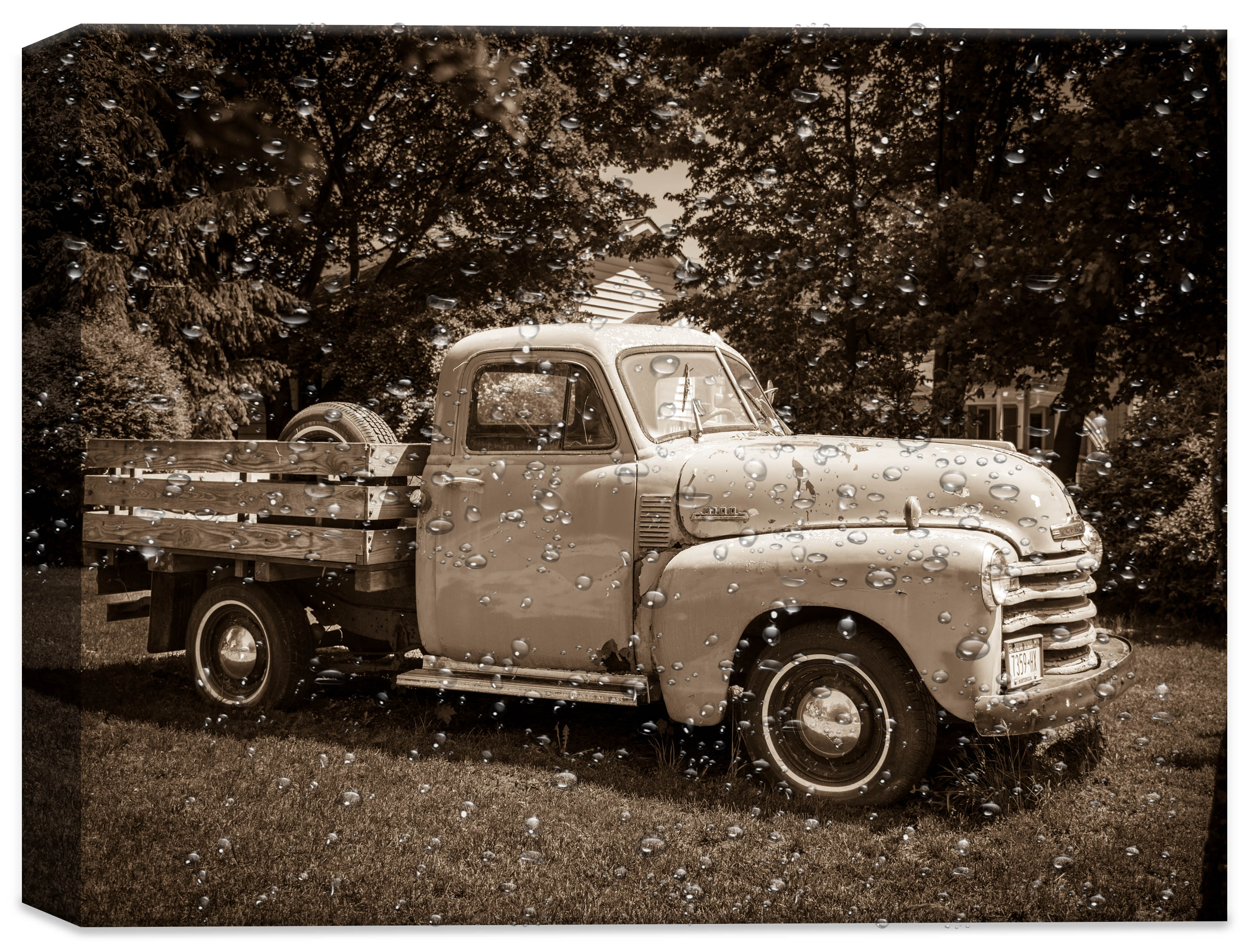 Vintage Pickup Truck  - Canvas Wrapped Print